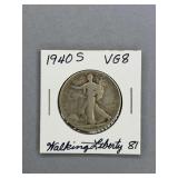 1940 S Walking Liberty Half Dollar