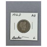 Barber Quarter 1916 D