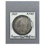 Capped Bust Half dollar 1820