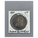 Capped Bust Half dollar 1824