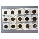 15 Indian head Cents as Shown