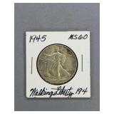 1945 Walking Liberty Half Dollar