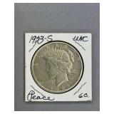 Peace Silver Dollar 1923 S