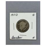 Barber Quarter 1911 D