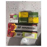 Two boxes of buck shot and three boxes of 410 gauge