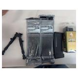 40 round magazines for AR rifles, bipod, additional magazine and quad rails