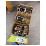 Four fishing reels Heddon, South Bend, True Temper