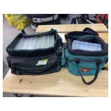 Two soft side tackleboxes with empty cases