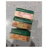 Three boxes of 32 auto pistol ammo