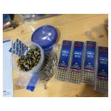 Four cases of .22 long rifle ammo 100 rounds per box plus container full and bag