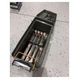Eight cases of Wolf 223 R.E.M. ammo 20 cartridges per box plus ammo case