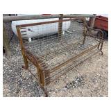 Garden sofa!  Repurposed bedspring made into yard art