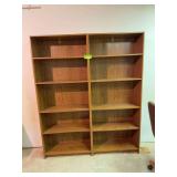 Two modern bookcases 12x30x72H