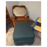 Recliner, ottoman and wall mirror Exposed to water??