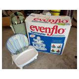 Evenflo Exersaucer, booster seat and pack-n-play