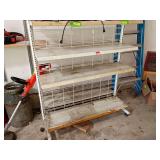 2 sided 4ft store rolling rack