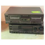 Technics dual cassette deck RS-TR232 and receiver SA-GX505