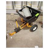Yard works 85Lbs poly pull behind spreader