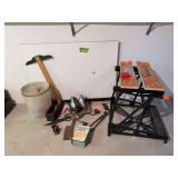 Workmate 200, circular saw, hand tools