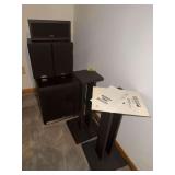 Energy subwoofer w speakers, Advent speaker and two speaker stands