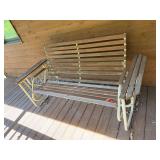 Wooden porch glider