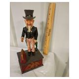 Modern cast iron Uncle Sam coin bank