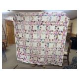 Antique double wedding ring quilt