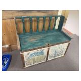 Lift lid storage bench