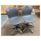 Hard plastic desk chairs