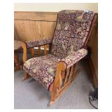Antique wooden rocking chair