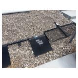 Highland hitch storage rack with heavy duty mudflaps