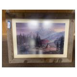 Frank Miller signed & numbered print "A Time to Remember" with certificate of authenticity and Barnwood frame