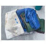 Canvas and plastic tarps
