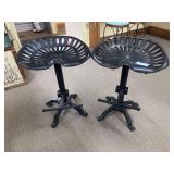 Heavy duty cast iron tractor seat stools