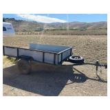 6’ x 10’ deck, flat bed trailer, removable sides - front and rear side walls can be used for ramps