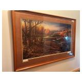 Signed and numbered Terry Redlin Whitetail print 1988 39 x 26