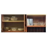 Kitchen cupboards “A” Serving bowls, pottery, storage containers, etc