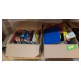 Five boxes of books