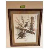 S/N "Bobwhite" by R. Dorman 399/2000 Framed measures 30x36