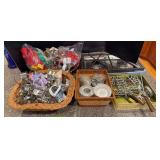 Many cookie cutters, rosette molds, mini cake molds