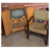 RETRO Dumont console TV and arm chair