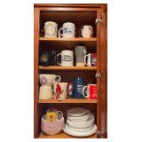 Corelle dishes, coffee mugs, drinking glasses
