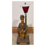 “Sot” by Harland Hetzler carved figural battery operated lamp