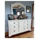 Six drawer dresser w mirror 18D x 63L x 79H