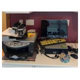 Lexmark printer, hp monitor, keyboard, etc