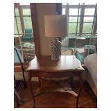 Small library table w single drawer and a table lamp 22x30x29H