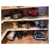 Crockpots, coffee machines, blender, panini press, etc