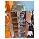 Victorian house DVD/CD holder and CD’s 20x20x47