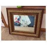 Ornate framed mirror 32 x 28”