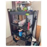 Plastic shelving and contents